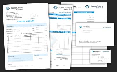 Corporate stationery of fertilizer trading company