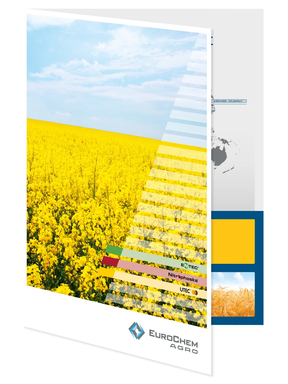 'Eurochem Agro Hellas SA' Presentation Folder//Sales tool featuring internal pockets for promotional inserts.