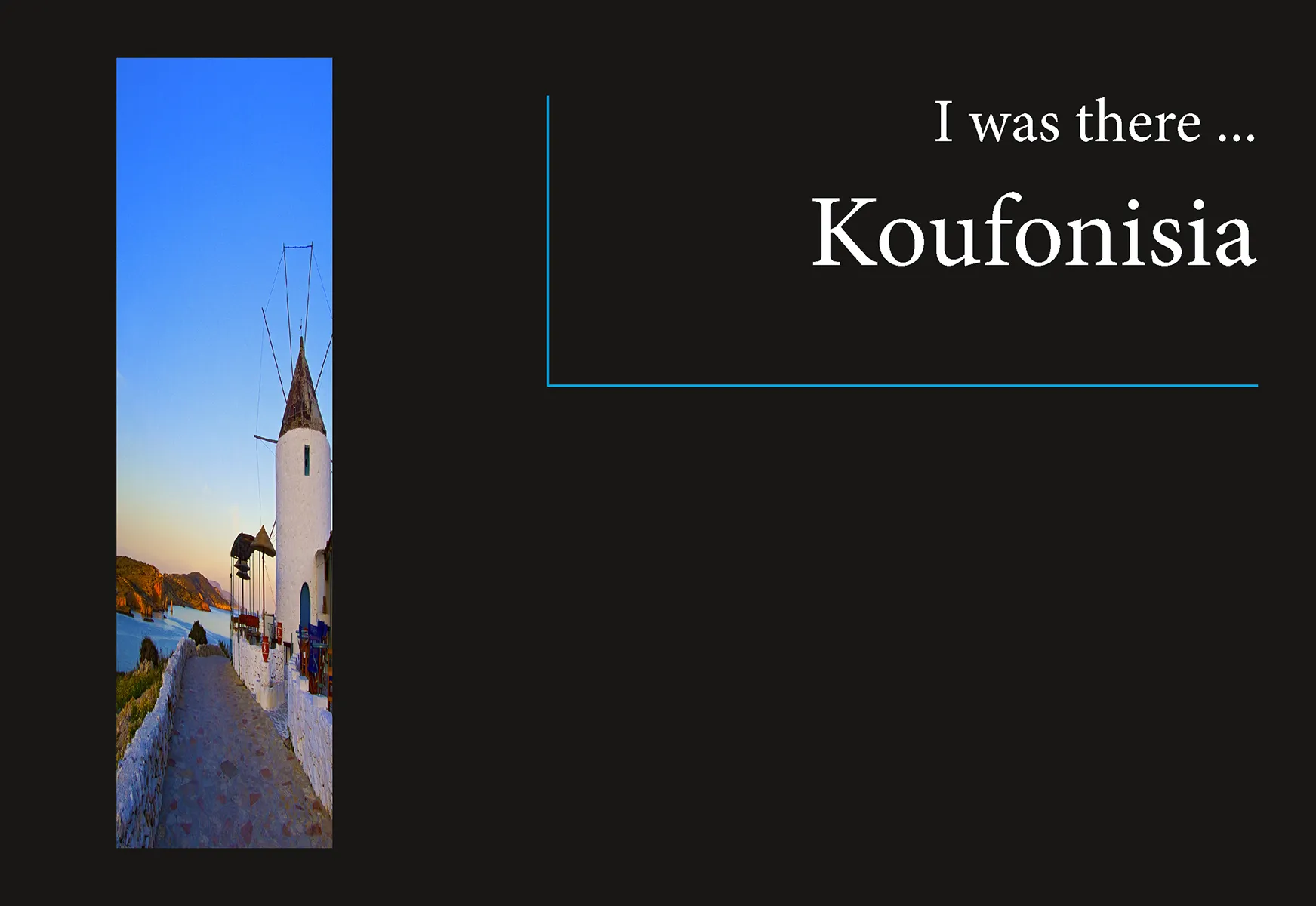 Cover image of a photography album for Koufonisia island. Activates the digital publication for online browsing.